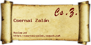 Csernai Zalán névjegykártya